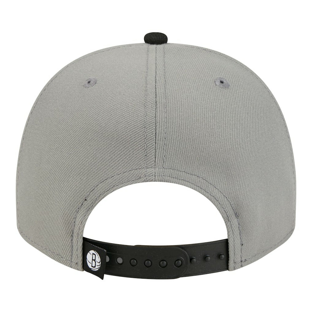 Brooklyn Nets Injection Cartoon Logo A-Frame 9FIFTY Adjustable Hat Gray - New Era
