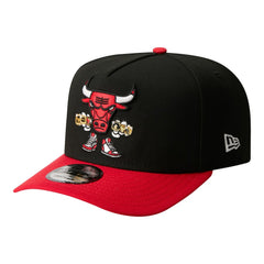 Chicago Bulls Injection Cartoon Logo A-Frame 9FIFTY Adjustable Hat Black - New Era