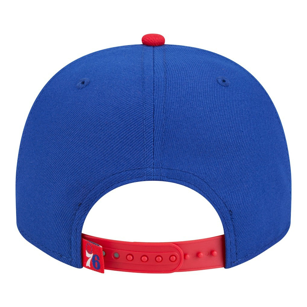 Philadelphia 76ers Injection Cartoon Logo A-Frame 9FIFTY Adjustable Hat Royal - New Era