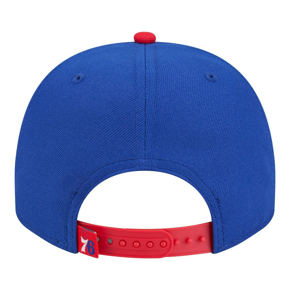 Philadelphia 76ers Injection Cartoon Logo A-Frame 9FIFTY Adjustable Hat Royal - New Era