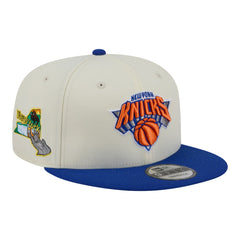 New York Knicks Injection Localized 9FIFTY Snapback Hat White - New Era