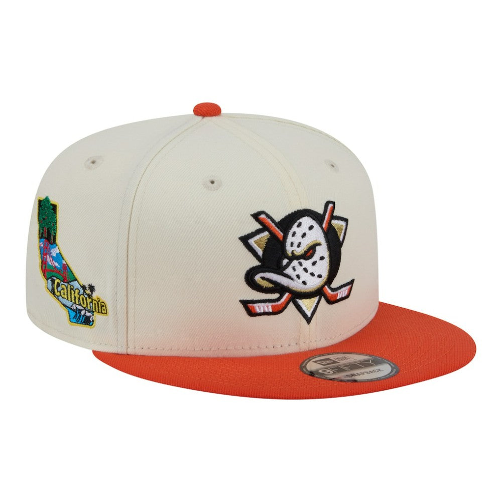 Anaheim Ducks New Era Injection Localized Two-Tone 9FIFTY Snapback Hat - White/Orange | US 203293137