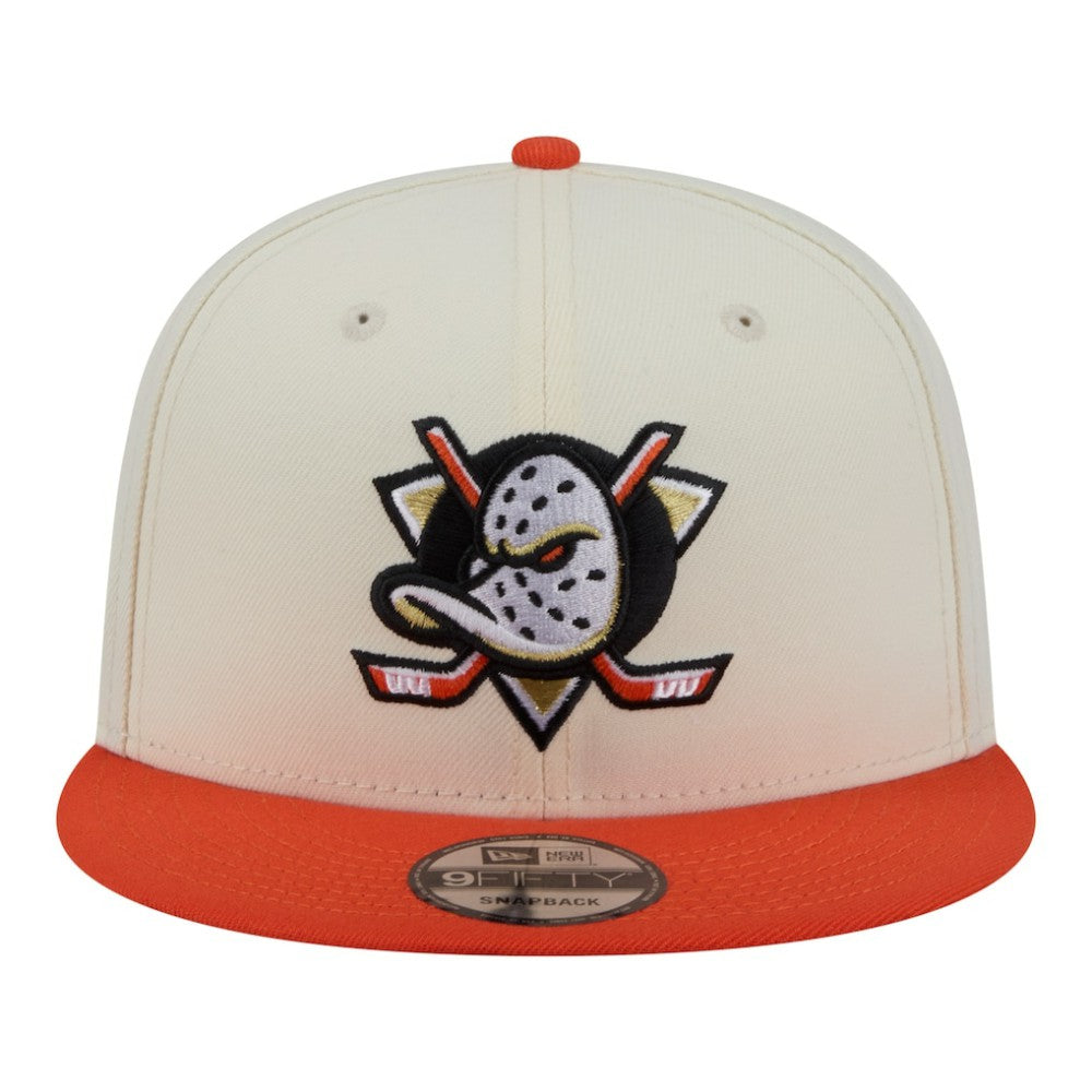 Anaheim Ducks New Era Injection Localized Two-Tone 9FIFTY Snapback Hat - White/Orange | US 203293137