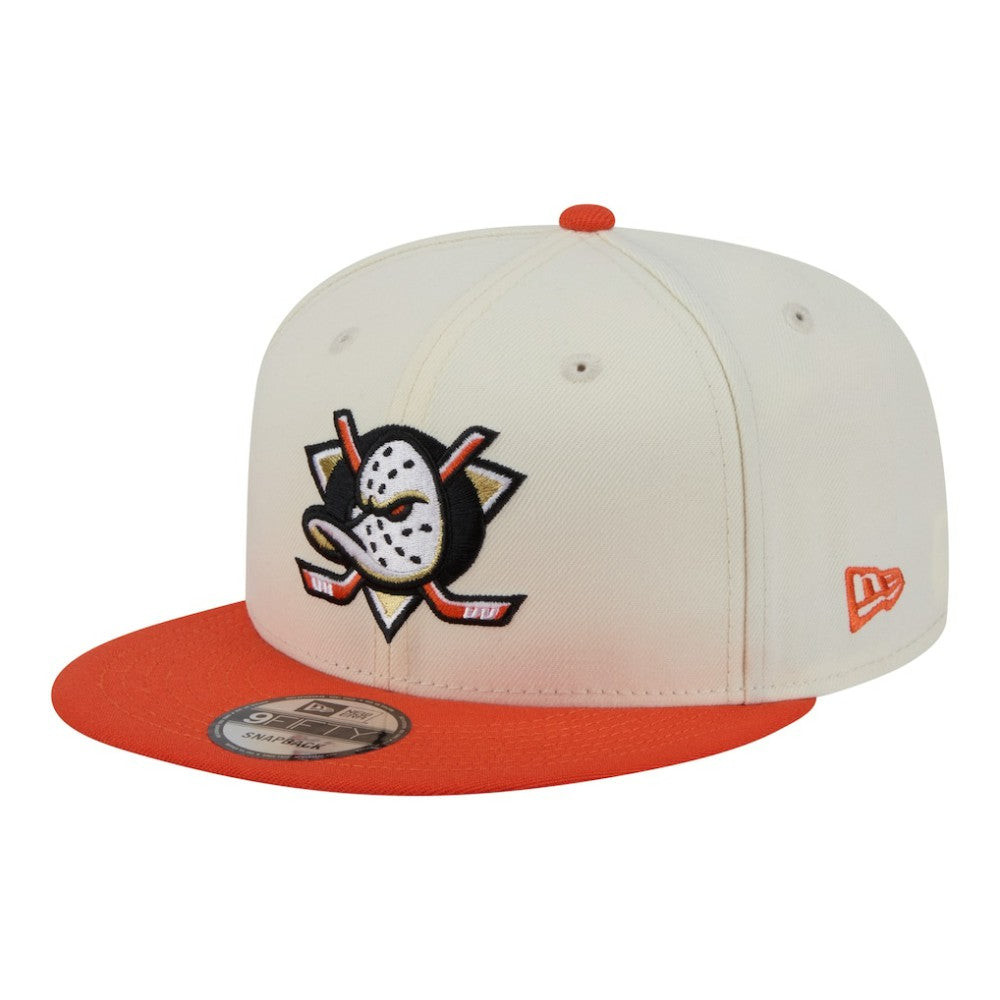 Anaheim Ducks New Era Injection Localized Two-Tone 9FIFTY Snapback Hat - White/Orange | US 203293137