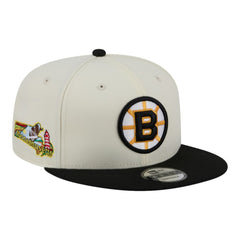 Boston Bruins New Era Injection Localized Two-Tone 9FIFTY Snapback Hat - White/Black | US 203293138