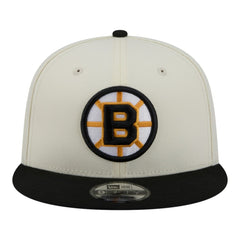 Boston Bruins New Era Injection Localized Two-Tone 9FIFTY Snapback Hat - White/Black | US 203293138