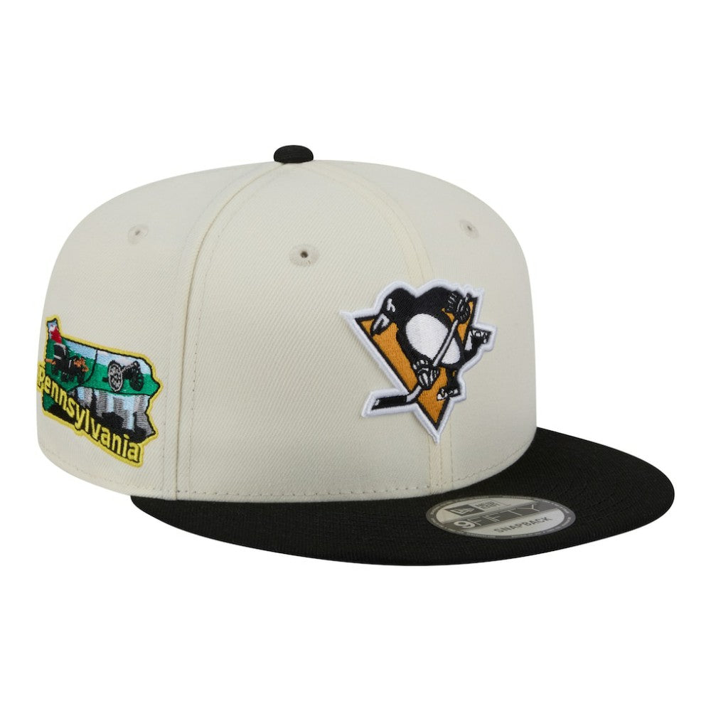 Pittsburgh Penguins New Era Injection Localized Two-Tone 9FIFTY Snapback Hat - White/Black | US 203293141