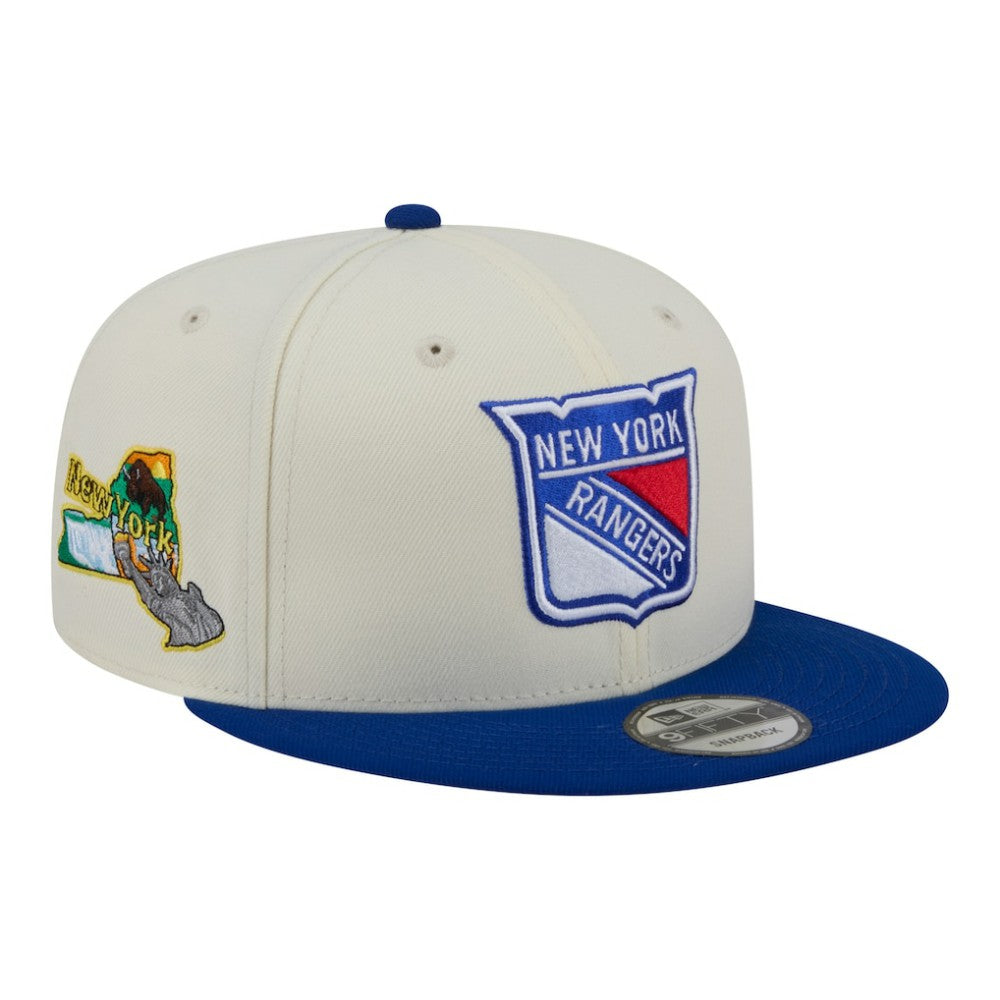 New York Rangers New Era Injection Localized Two-Tone 9FIFTY Snapback Hat - White/Blue | US 203293144