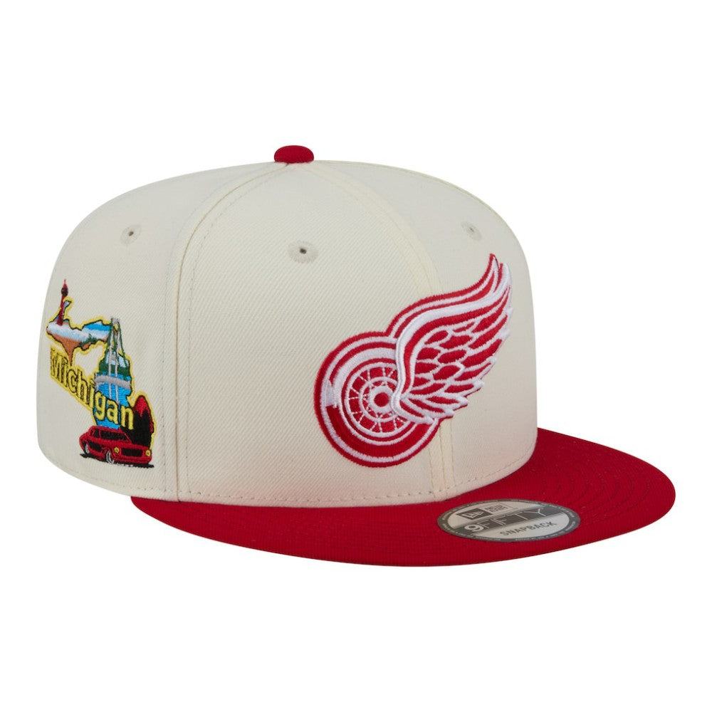 Detroit Red Wings New Era Injection Localized Two-Tone 9FIFTY Snapback Hat - White/Red | US 203293145