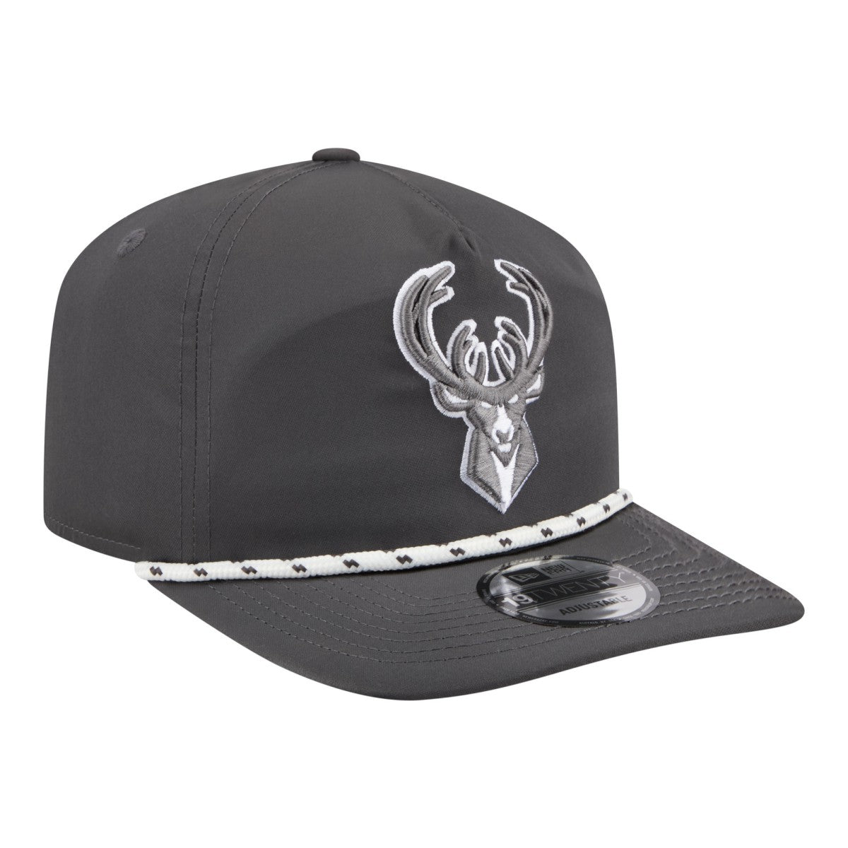 Milwaukee Bucks Tonal Rope 19TWENTY Adjustable Hat Graphite - New Era
