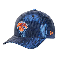 New York Knicks Women's Sequin M-Crown 9FORTY Adjustable Hat Blue - New Era