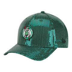 Boston Celtics Women's Sequin M-Crown 9FORTY Adjustable Hat Kelly Green - New Era