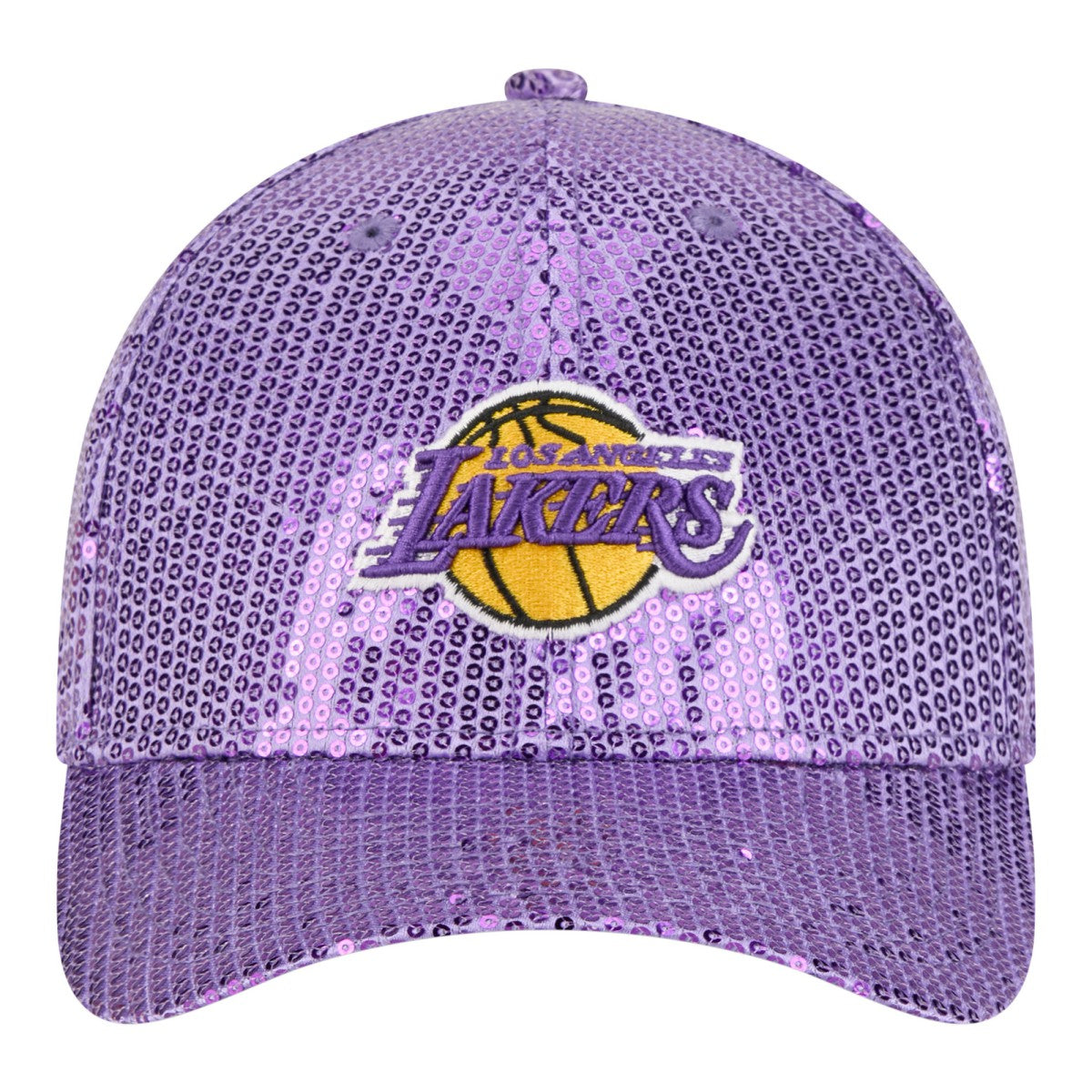 Los Angeles Lakers Women's Sequin M-Crown 9FORTY Adjustable Hat Purple - New Era