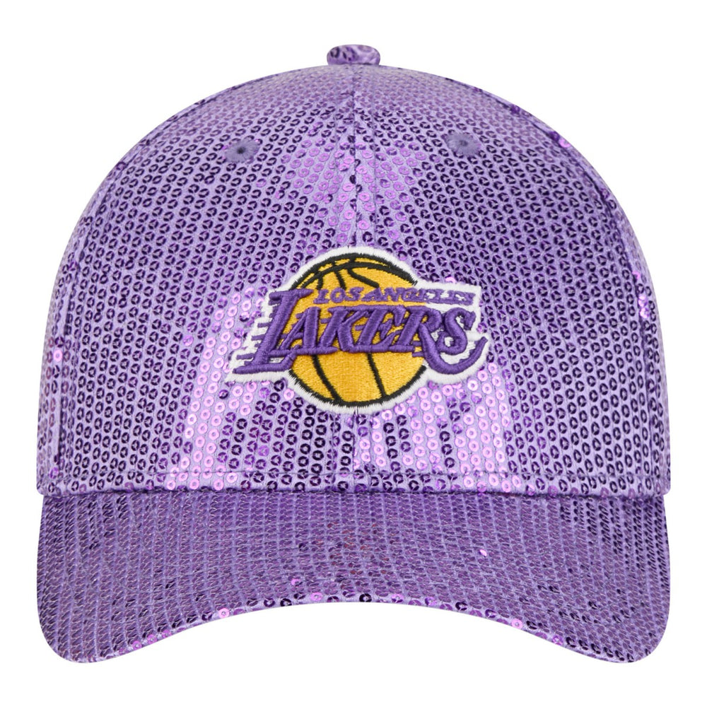 Los Angeles Lakers Women's Sequin M-Crown 9FORTY Adjustable Hat Purple - New Era