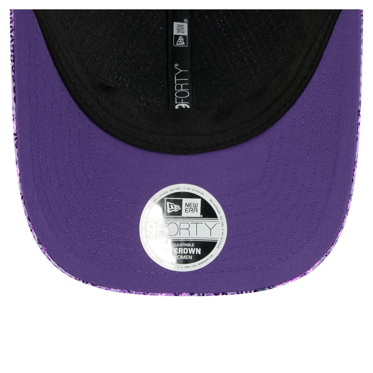 Los Angeles Lakers Women's Sequin M-Crown 9FORTY Adjustable Hat Purple - New Era