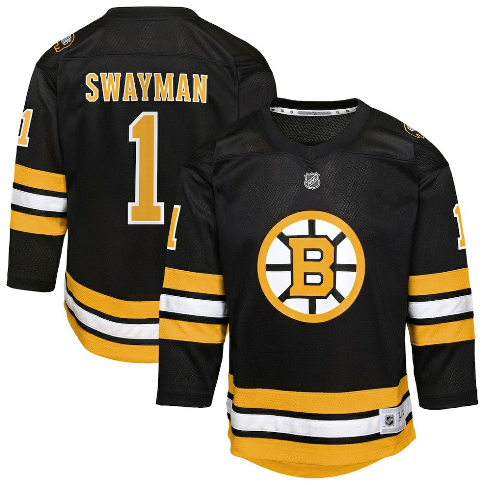 Jeremy Swayman Boston Bruins Outerstuff Youth Home Replica Jersey - Black | US 203294021