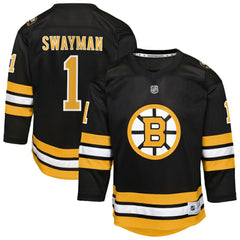 Jeremy Swayman Boston Bruins Outerstuff Youth Home Replica Jersey - Black | US 203294021