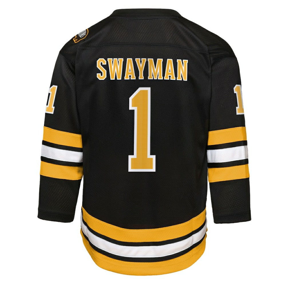 Jeremy Swayman Boston Bruins Outerstuff Youth Home Replica Jersey - Black | US 203294021