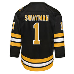 Jeremy Swayman Boston Bruins Outerstuff Youth Home Replica Jersey - Black | US 203294021