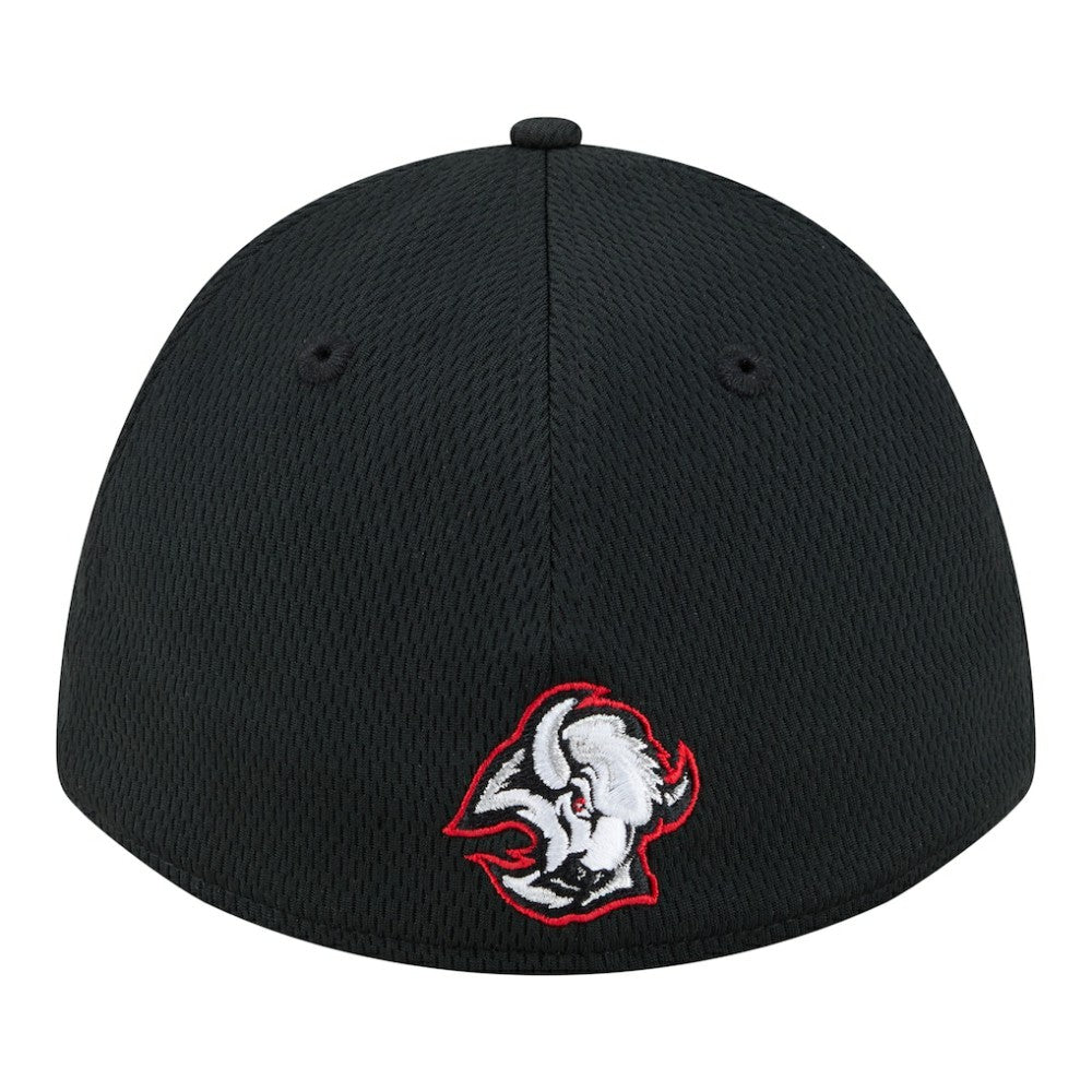 Buffalo Sabres New Era Oversized Logo M-Crown Flex 39THIRTY Hat - Black | US 203294102