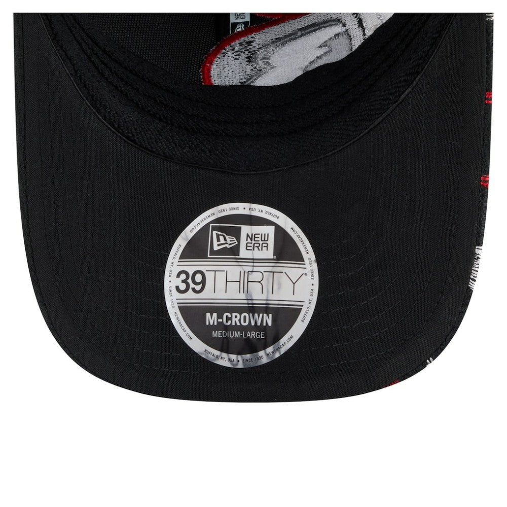 Buffalo Sabres New Era Oversized Logo M-Crown Flex 39THIRTY Hat - Black | US 203294102