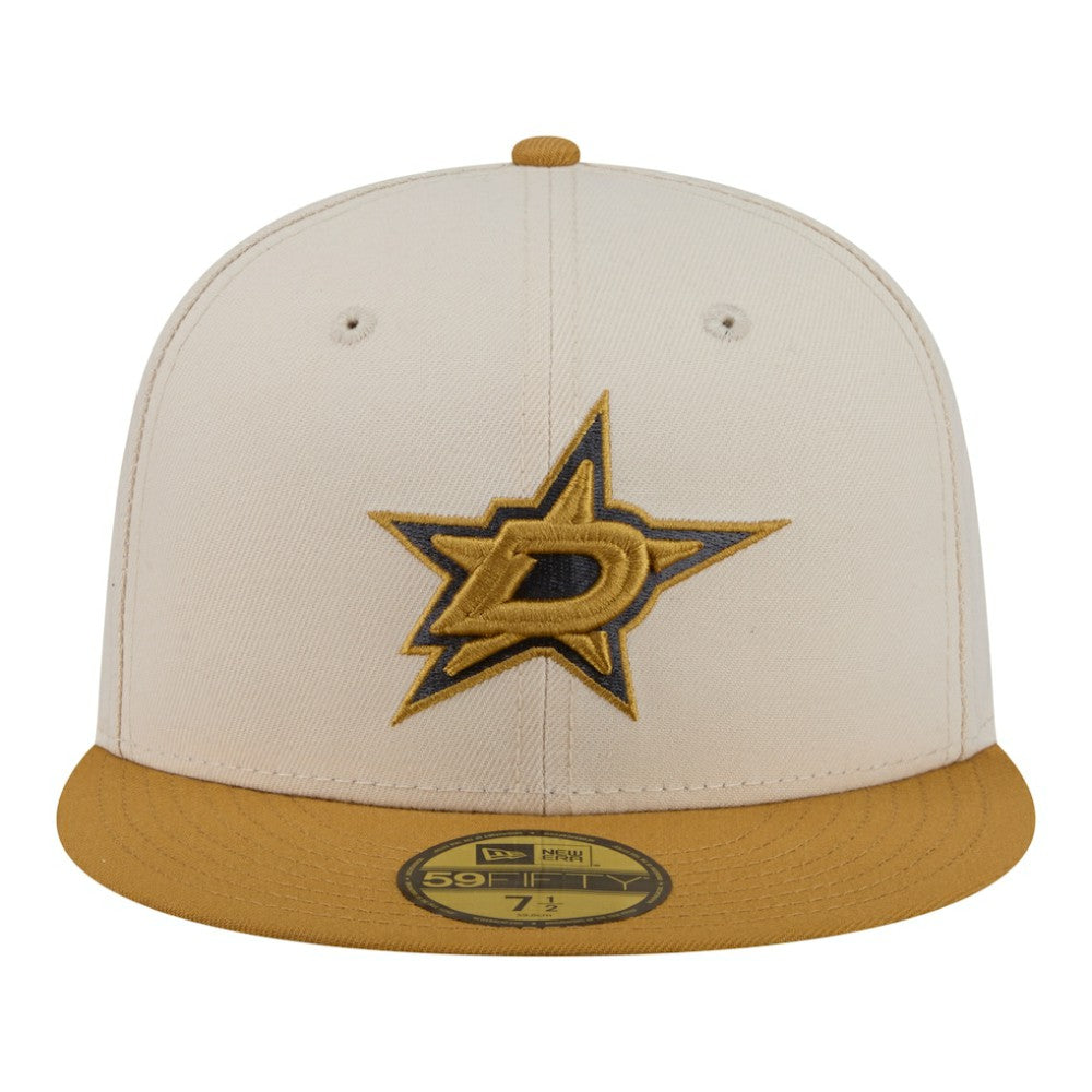 Dallas Stars New Era Colorpack Two-Tone 59FIFTY Fitted Hat - Cream/Tan | US 203294175