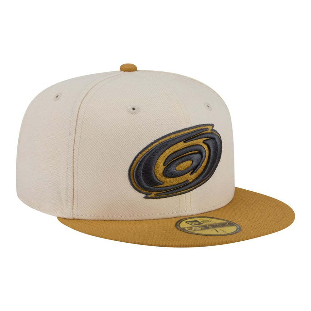 Carolina Hurricanes New Era Colorpack Two-Tone 59FIFTY Fitted Hat - Cream/Tan | US 203294176