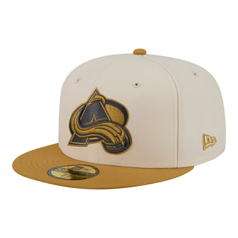 Colorado Avalanche New Era Colorpack Two-Tone 59FIFTY Fitted Hat - Cream/Tan | US 203294178