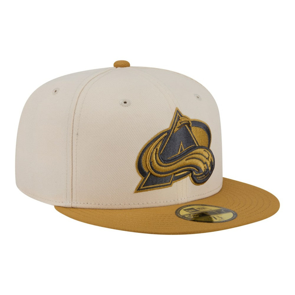 Colorado Avalanche New Era Colorpack Two-Tone 59FIFTY Fitted Hat - Cream/Tan | US 203294178