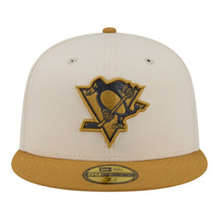 Pittsburgh Penguins New Era Colorpack Two-Tone 59FIFTY Fitted Hat - Cream/Tan | US 203294181