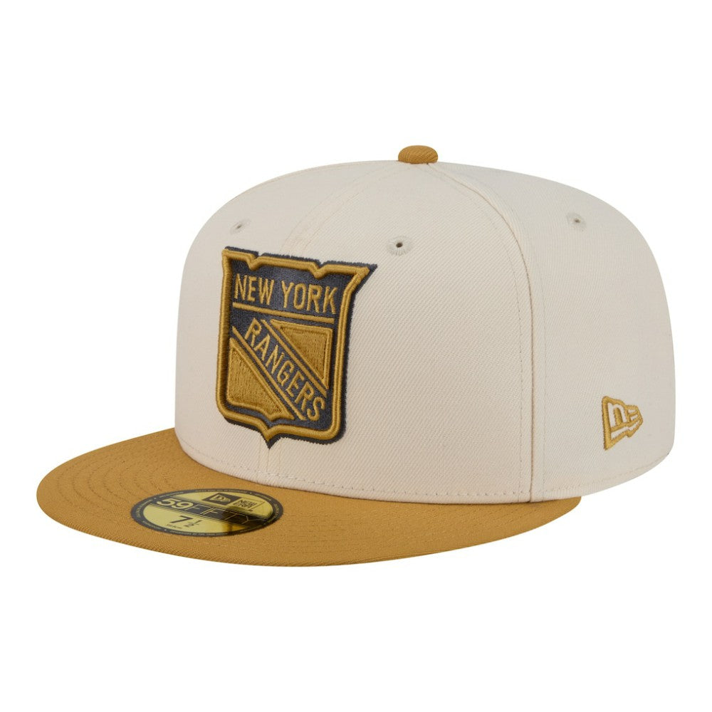 New York Rangers New Era Colorpack Two-Tone 59FIFTY Fitted Hat - Cream/Tan | US 203294182