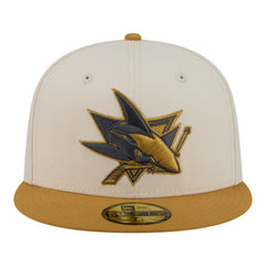 San Jose Sharks New Era Colorpack Two-Tone 59FIFTY Fitted Hat - Cream/Tan | US 203294183