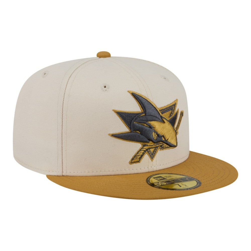 San Jose Sharks New Era Colorpack Two-Tone 59FIFTY Fitted Hat - Cream/Tan | US 203294183
