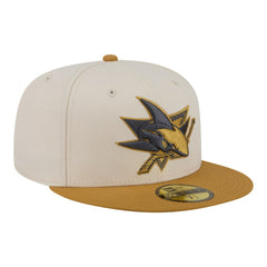 San Jose Sharks New Era Colorpack Two-Tone 59FIFTY Fitted Hat - Cream/Tan | US 203294183