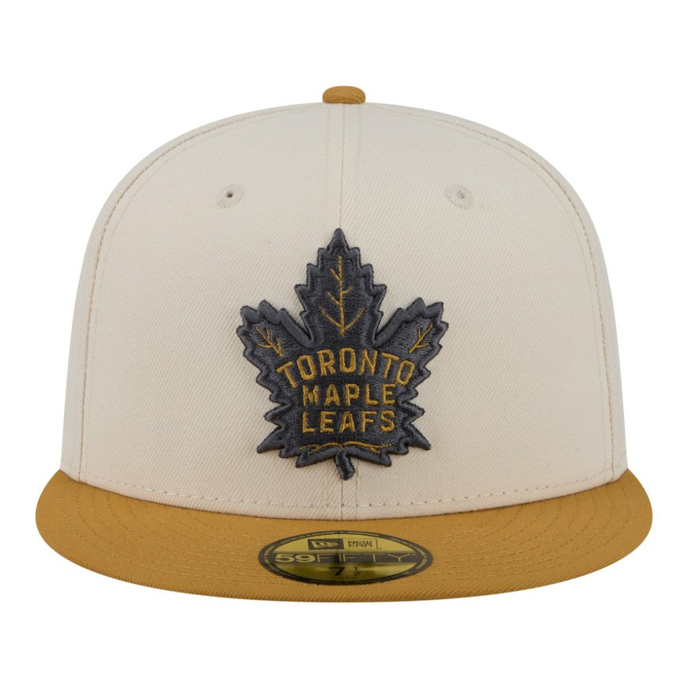 Toronto Maple Leafs New Era Colorpack Two-Tone 59FIFTY Fitted Hat - Cream/Tan | US 203294184