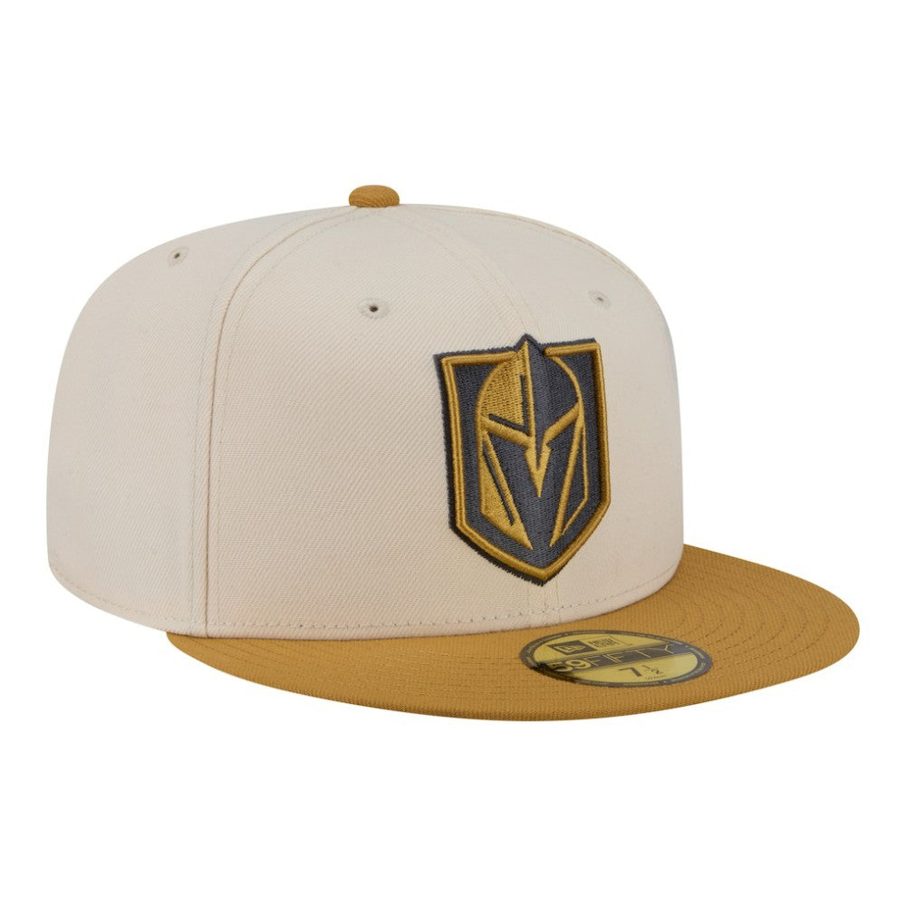 Vegas Golden Knights New Era Colorpack Two-Tone 59FIFTY Fitted Hat - Cream/Tan | US 203294188