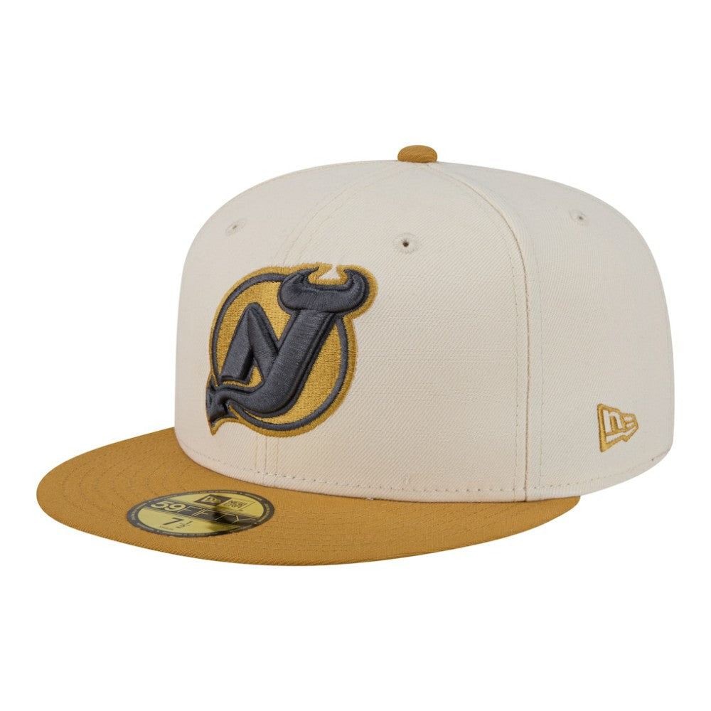 New Jersey Devils New Era Colorpack Two-Tone 59FIFTY Fitted Hat - Cream/Tan | US 203294196