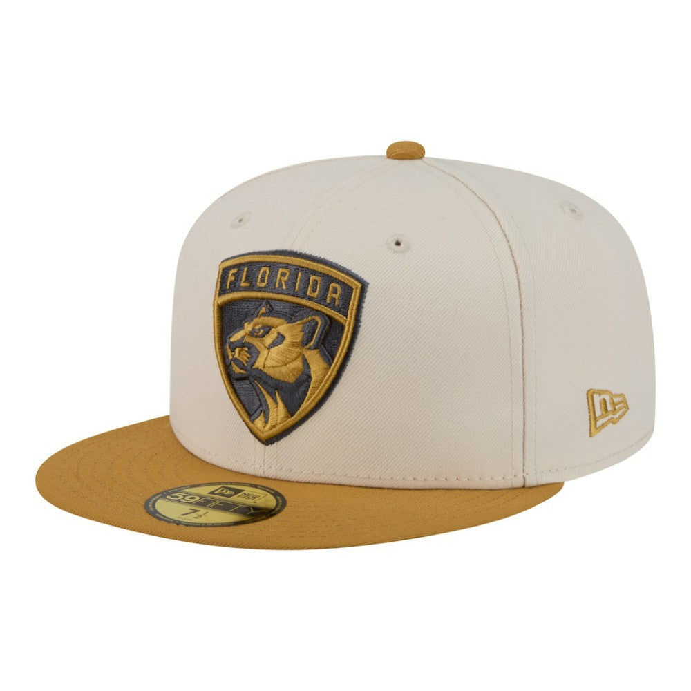 Florida Panthers New Era Colorpack Two-Tone 59FIFTY Fitted Hat - Cream/Tan | US 203294199