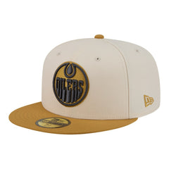 Edmonton Oilers New Era Colorpack Two-Tone 59FIFTY Fitted Hat - Cream/Tan | US 203294200