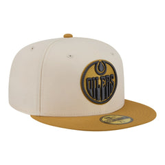 Edmonton Oilers New Era Colorpack Two-Tone 59FIFTY Fitted Hat - Cream/Tan | US 203294200