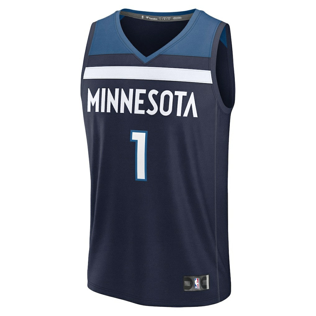 Terrence Shannon Jr. Minnesota Timberwolves Fast Break Replica Jersey Navy Icon Edition - Fanatics