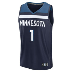 Terrence Shannon Jr. Minnesota Timberwolves Fast Break Replica Jersey Navy Icon Edition - Fanatics