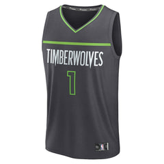 Terrence Shannon Jr. Minnesota Timberwolves Fast Break Replica Jersey Statement Edition Anthracite - Fanatics