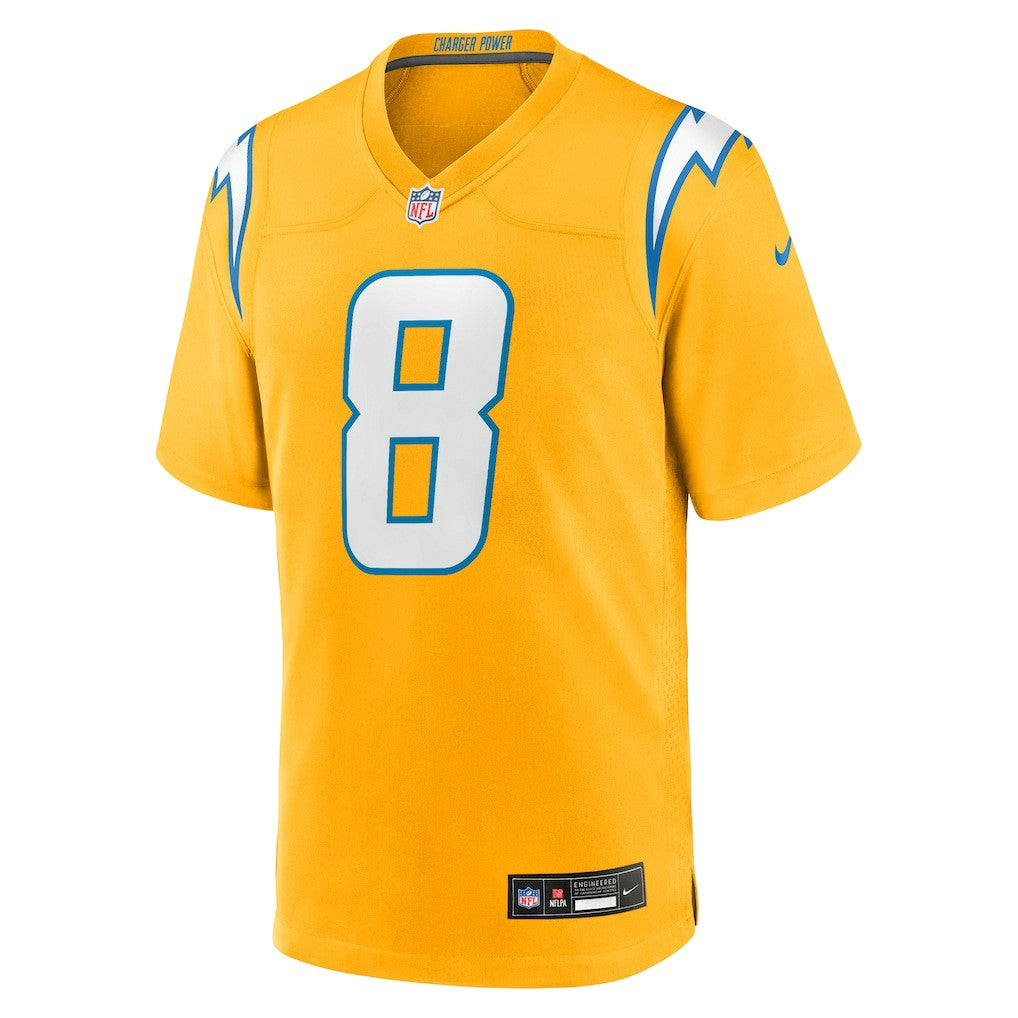 Omarion Hampton Los Angeles Chargers Alternate Charger Power Game Player Jersey - Gold Jerseys