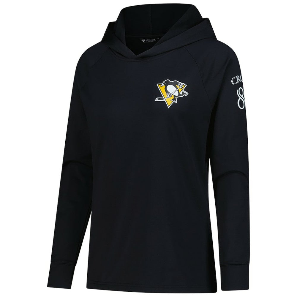 Sidney Crosby Pittsburgh Penguins Levelwear Women's Impression Name & Number Raglan Hoodie - Black | US 203294811