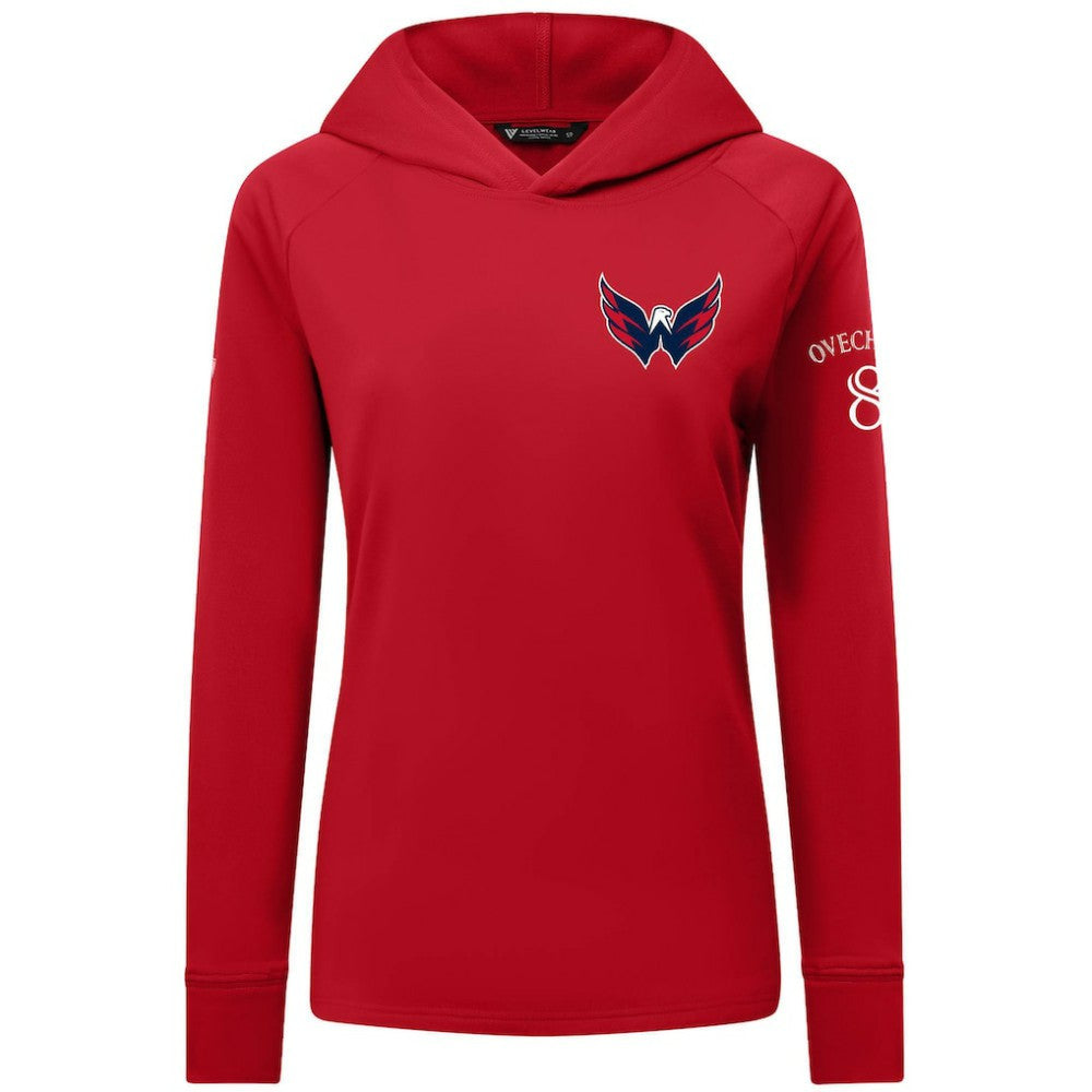 Alexander Ovechkin Washington Capitals Levelwear Women's Impression Name & Number Raglan Hoodie - Red | US 203294812