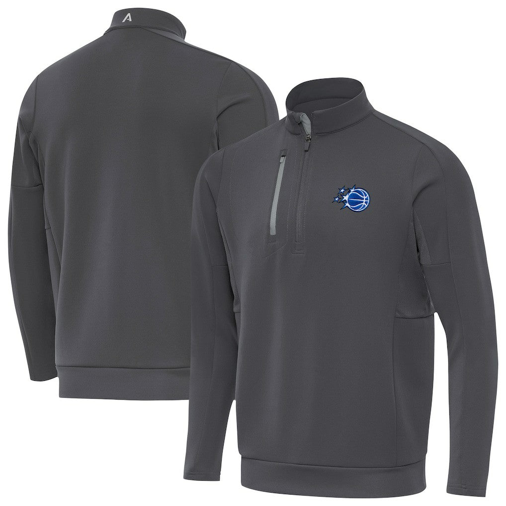 Orlando Magic Antigua New Logo Generation Quarter-Zip Pullover Top Pewter - New Era