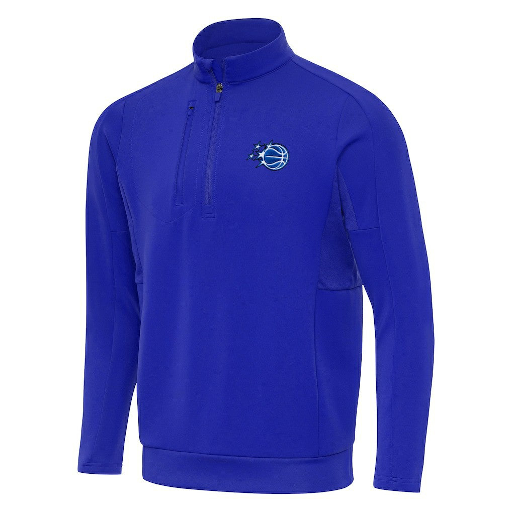 Orlando Magic Antigua New Logo Generation Quarter-Zip Pullover Top Royal - New Era