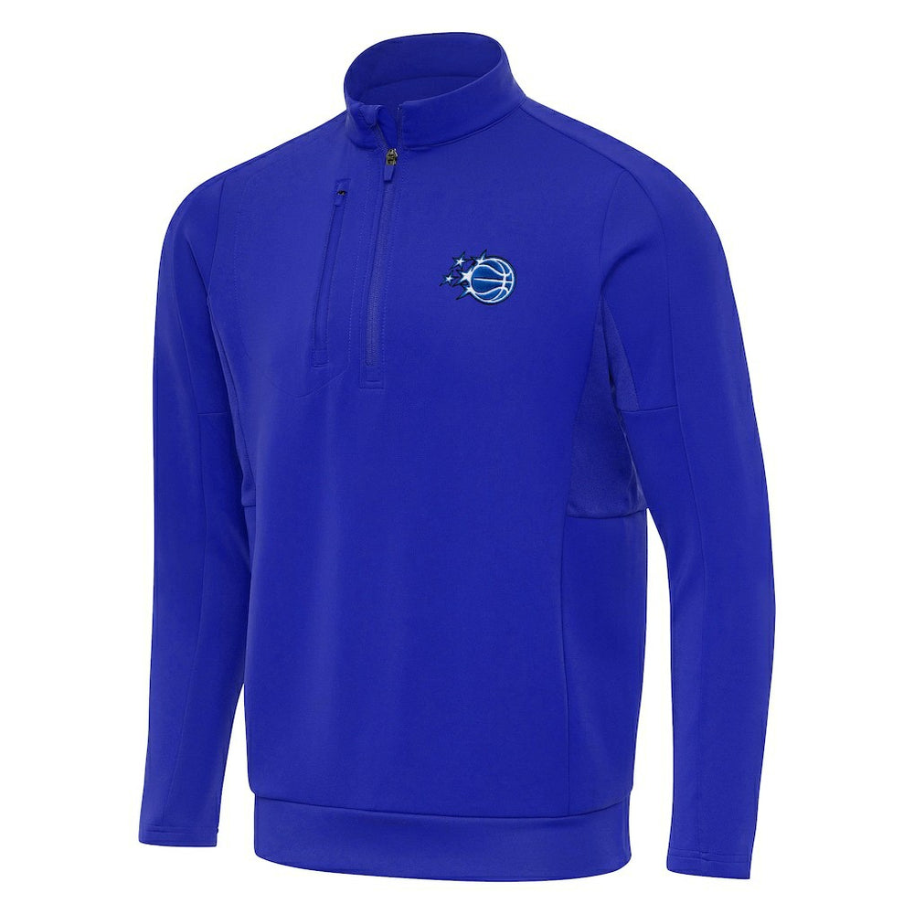 Orlando Magic Antigua New Logo Generation Quarter-Zip Pullover Top Royal - New Era