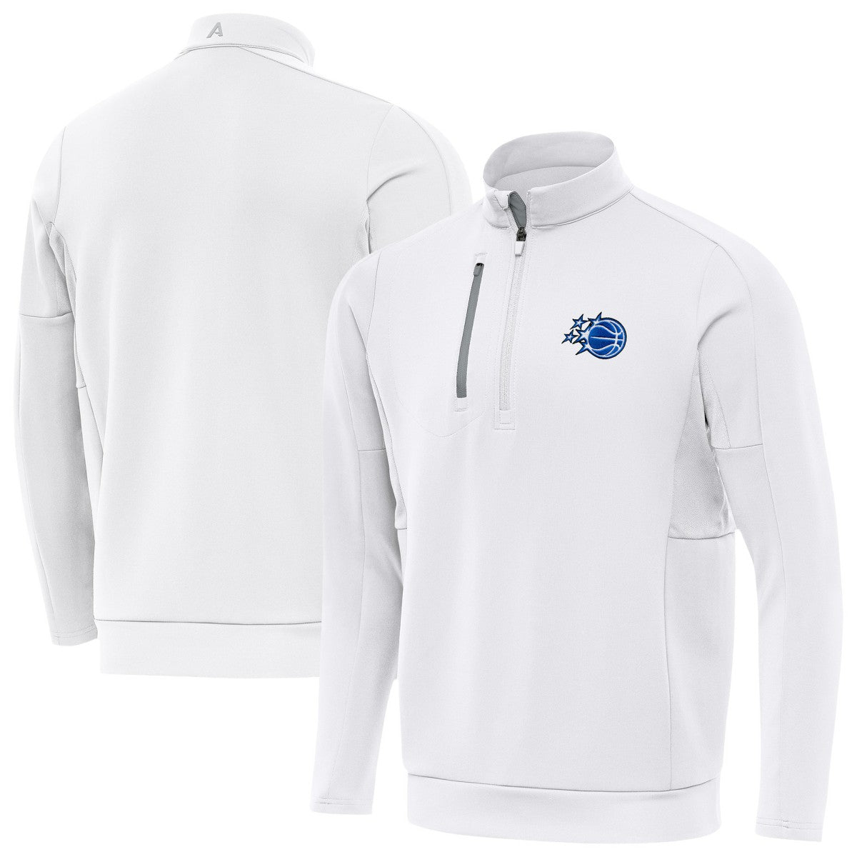 Orlando Magic Antigua New Logo Generation Quarter-Zip Pullover Top White - New Era